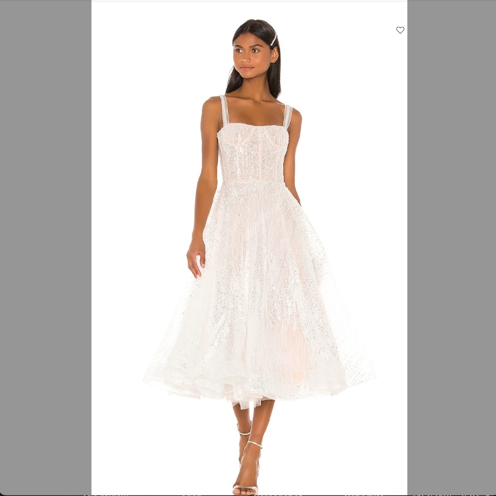 Bronx and Banco, Mademoiselle Bridal Midi Dress - size XS